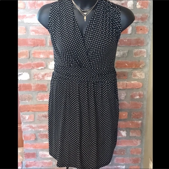 Cinched Waist Dotted Dress - Picture 3 of 5